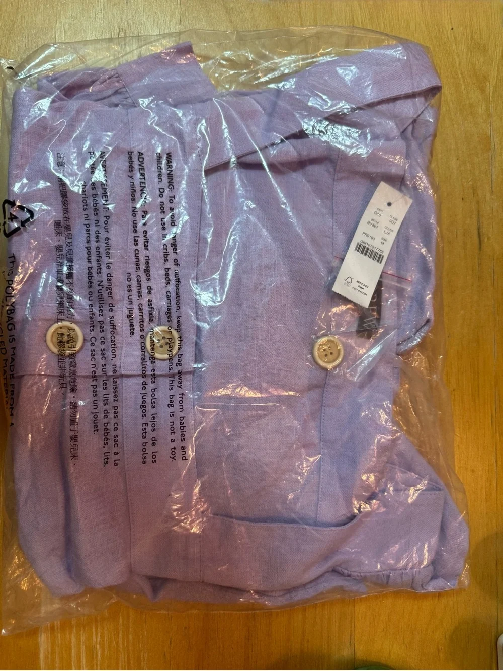 NWT J.Crew Linen Squareneck Button-Up Top Lavender Jade Medium BY697